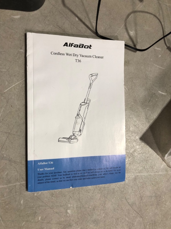 Photo 4 of ***NOT FUNCTIONAL - FOR PARTS ONLY - NONREFUNDABLE - SEE COMMENTS***
AlfaBot Wet Dry Vacuum, T36 Cordless Floor Vacuum Cleaner and Mop for Hardwood Floor