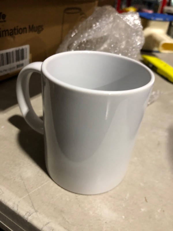 Photo 2 of * incomplete set * 
PYD Life 8 Pack Sublimation Mugs Blanks 11 OZ Coffee Mugs White Ceramic Photo Cups Bulk for Cricut Mug Press Print