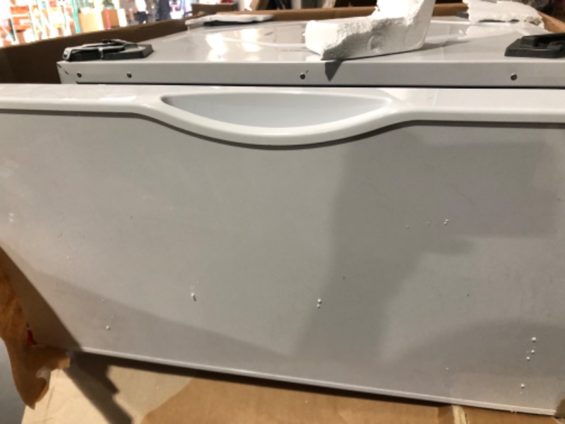 Photo 1 of **MINOR DENTS-MISSING HARDWARE**
SAMSUNG 27-Inch Washer Dryer Pedestal 
