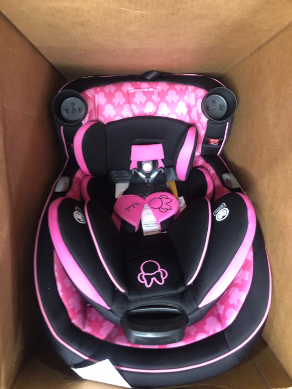 Photo 3 of Disney Baby Grow and Go All-in-One Convertible Car Seat, Rear-facing 5-40 pounds, Forward-facing 22-65 pounds, and Belt-positioning booster 40-100 pounds, Simply Minnie