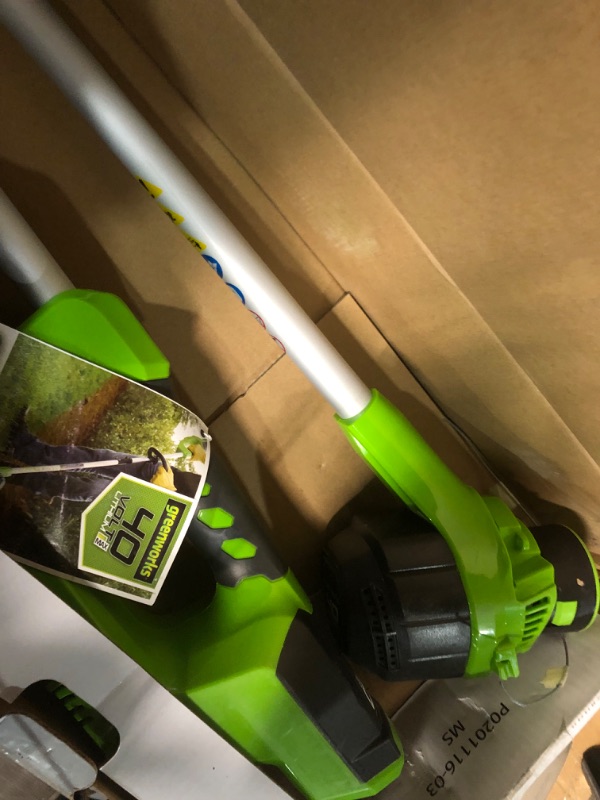 Photo 3 of **MISSING GUARD**
Greenworks G-Max 40V 12-Inch Cordless String Trimmer