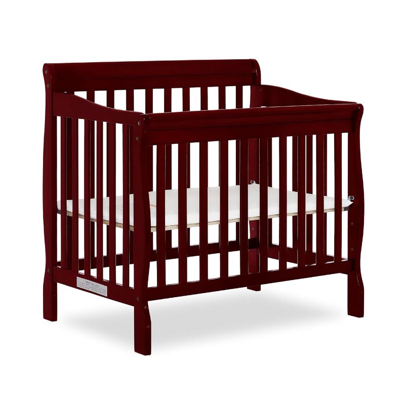 Photo 1 of ***USED LIKE NEW***Dream On Me 3 in 1 Aden Convertible Mini Crib, Cherry wood