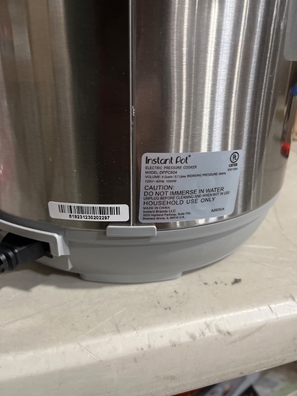 Photo 2 of [READ NOTES]
Instant Pot Duo Plus, 6-Quart Whisper Quiet 9-in-1 Electric Pressure Cooker, Slow Cooker