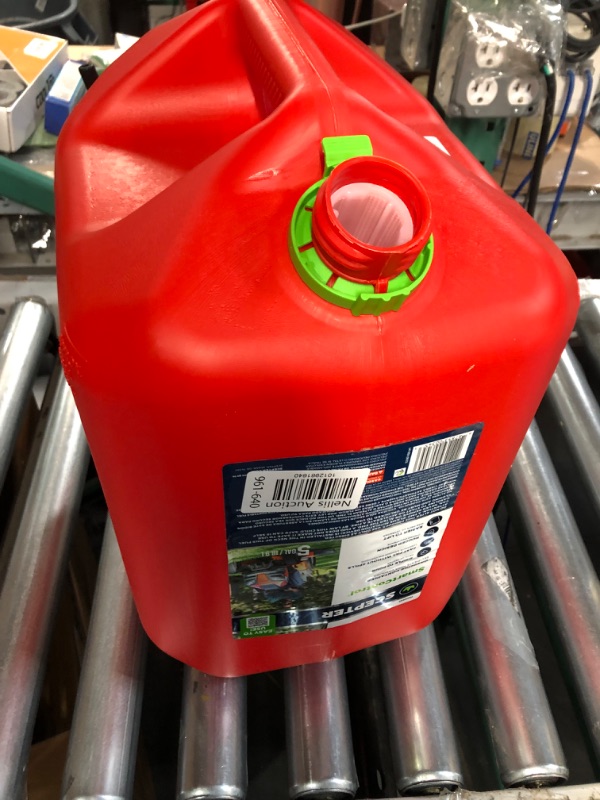 Photo 1 of Scepter FSCG552 Fuel Container with Spill Proof SmartControl Spout, Red Gas Can, 5 Gallon 5 Gallon Red Gas Can