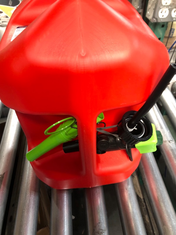Photo 1 of Scepter FSCG552 Fuel Container with Spill Proof SmartControl Spout, Red Gas Can, 5 Gallon 5 Gallon Red Gas Can