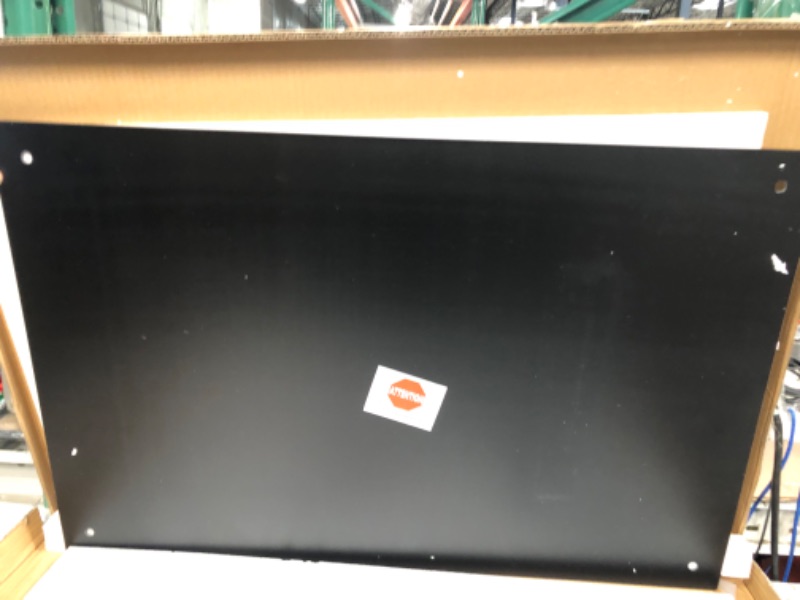 Photo 1 of U Brands Glass Dry Erase Board, 35 x 23 Inches, Black Non-Magnetic Surface, Frameless