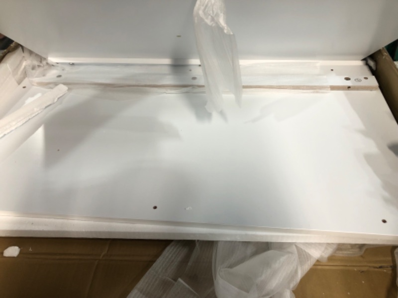 Photo 1 of **FOR PARTS ONLY** DAMAGED**  Convenience Concepts Oxford Coffee Table with Shelf, White White Table