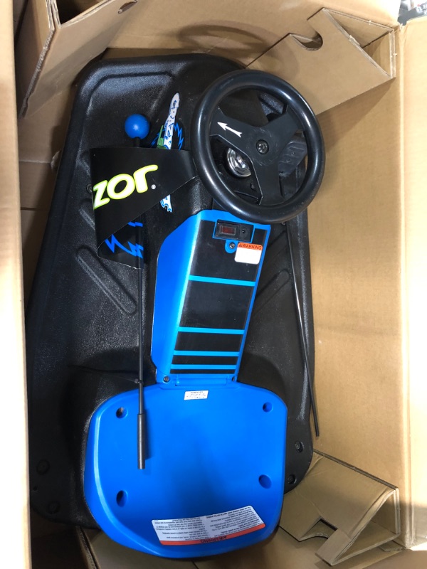 Photo 2 of ***USED - DIRTY - UNABLE TO TEST***
Razor Crazy Cart Shift for Kids Ages 6+ (Low Speed) 8+ (High Speed) - 12V Electric Drifting Go Kart