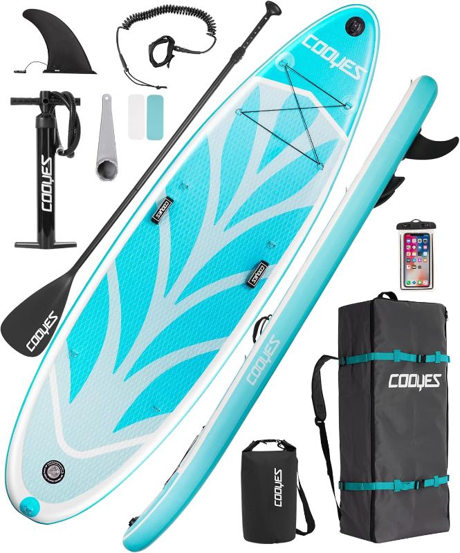 Photo 1 of *STOCK IMG AS REF* Cooyes Paddle Board, 10ft/10.6ft Inflatable Paddle Board, Stand up Paddle Board with Premium SUP Accessories & Backpack, 