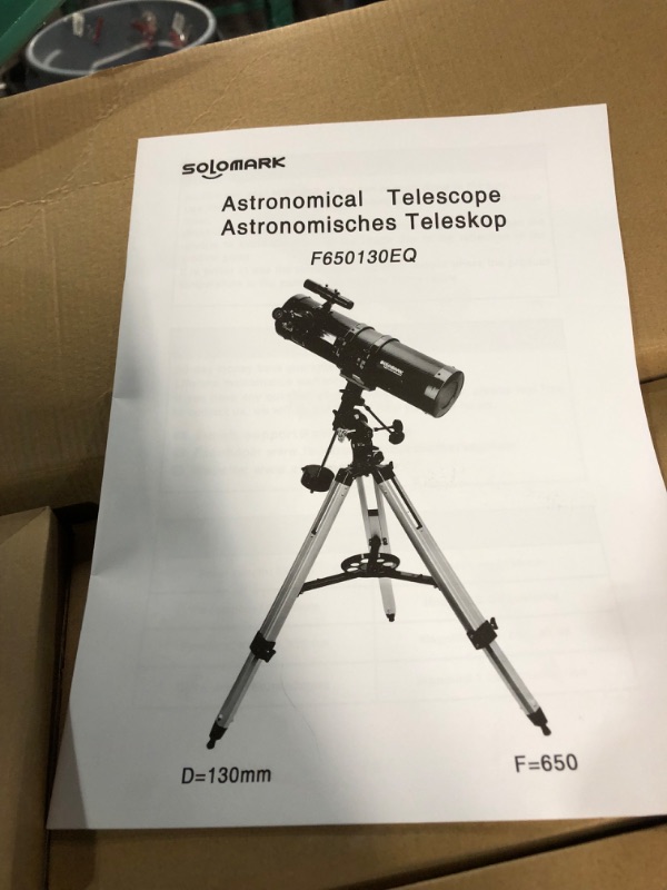 Photo 3 of Telescope 130EQ Newtonian Reflector Telescopes for Adults, Professional Telescopes for Adults Astronomy, Comes with 1.5X Barlow Lens Smartphone Adapter & 13% T Moon Filter