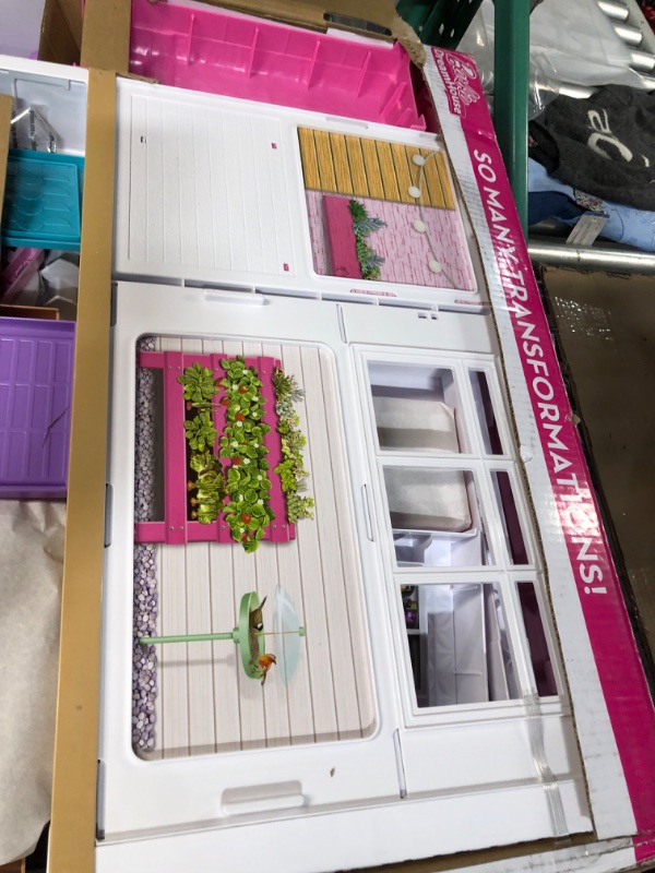 Photo 3 of Barbie Dreamhouse, Doll House Playset with 70+ Accessories Including Transforming Furniture, Elevator, Slide, Lights & Sounds Wheelchair Accessible Elevator