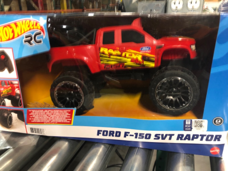 Photo 2 of ?Hot Wheels Remote Control Truck, Red Ford F-150 RC Vehicle With Full-Function Remote Control, Large Wheels & High-Performance Engine, 2.4 GHz With Range of 65 Feet HW FORD TRUCK RC