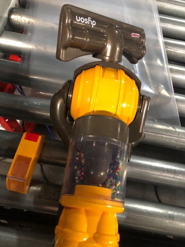 Photo 3 of Casdon Dyson Ball | Miniature Dyson Ball Replica For Children Aged 3+ | Features Working Suction To Add Excitement To Playtime Grey/Yellow