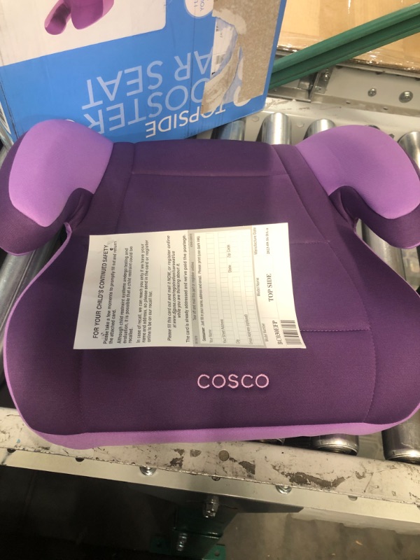 Photo 1 of Cosco Topside Booster Car Seat - Easy to Move, Lightweight Design (Grape), 1 Count