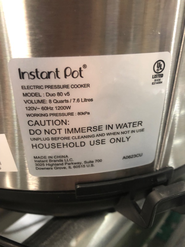 Photo 2 of *PARTS ONLY* Instant Pot Duo 7-in-1 Electric Pressure Cooker, Slow Cooker, Rice Cooker, Steamer, Sauté, Yogurt Maker, Warmer & Sterilizer, Includes App With Over 800 Recipes, Stainless Steel, 8 Quart 8QT Duo