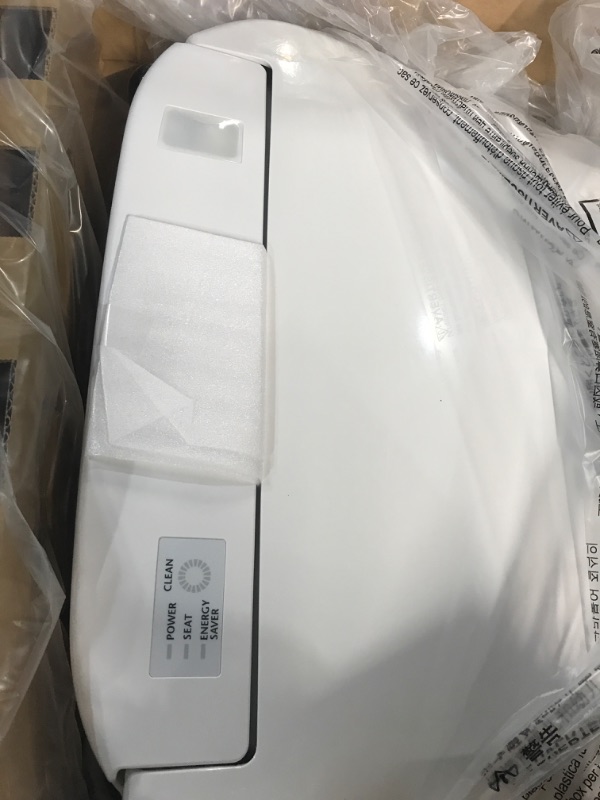 Photo 2 of **READ NOTES BELOW**TOTO SW573#01 S300E Electronic Bidet Toilet Cleansing, Instantaneous Water, EWATER Deodorizer, Warm Air Dryer, and Heated Seat, Round, Cotton White Round Cotton White