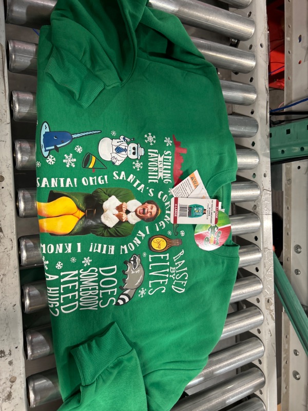 Photo 2 of Buddy the Elf Mens Talking Christmas Sweatshirt (XL 