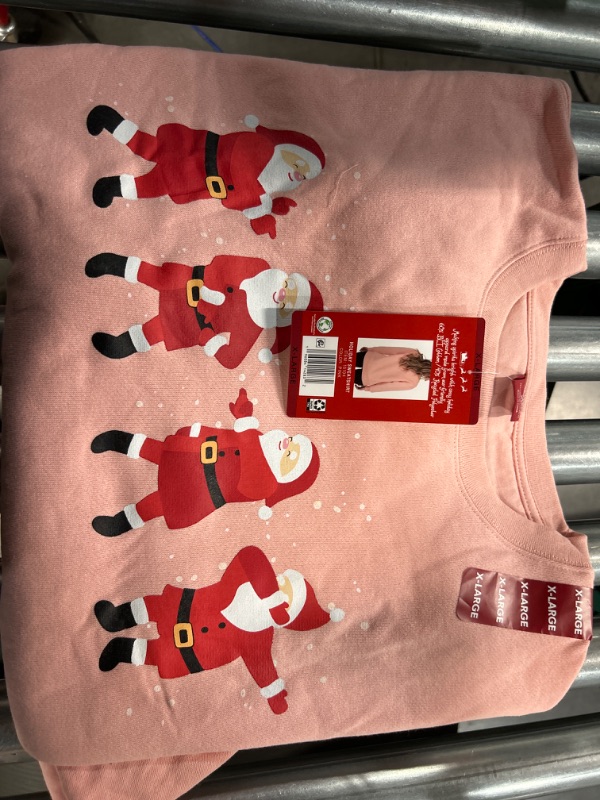 Photo 1 of SIZE XL PINK SANTA WOMENS SWEATER 