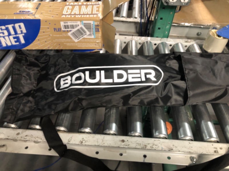 Photo 2 of * used * see images * 
Boulder Badminton Pickleball Net - Height Adjustable Portable Net for Junior Tennis, Kids Volleyball & Soccer, and Backyard Games 