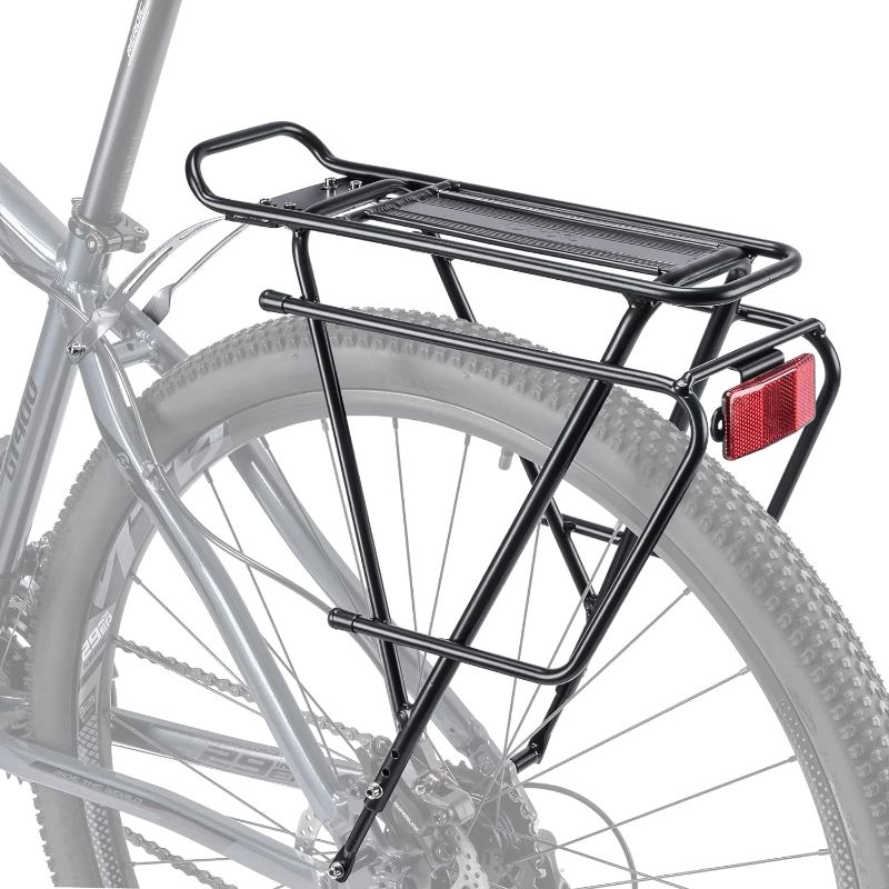 Photo 1 of CXWXC Rear Bike Rack - Bike Cargo Rack for Disc Brake/Non-Disc Brake Mount - Bicycle Pannier Rack, Touring Carrier Rack fit 26”-29” and 700c
