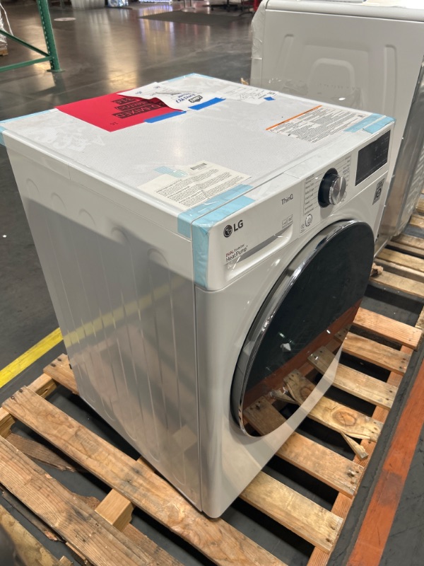 Photo 4 of ***USED - DENTED/SCRATCHED - UNABLE TO TEST***
LG 24 in. W 4.2 Cu. Ft. Ventless Stackable Compact SMART Electric Dryer in White with Dual Inverter HeatPump Technology