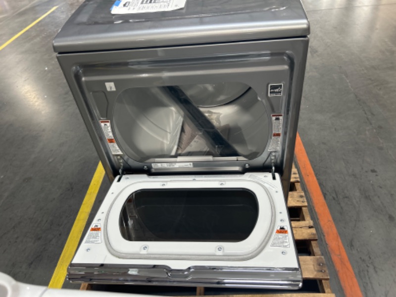 Photo 6 of Whirlpool Smart Capable 7.4-cu ft Steam Cycle Smart Electric Dryer (Chrome Shadow) ENERGY STAR