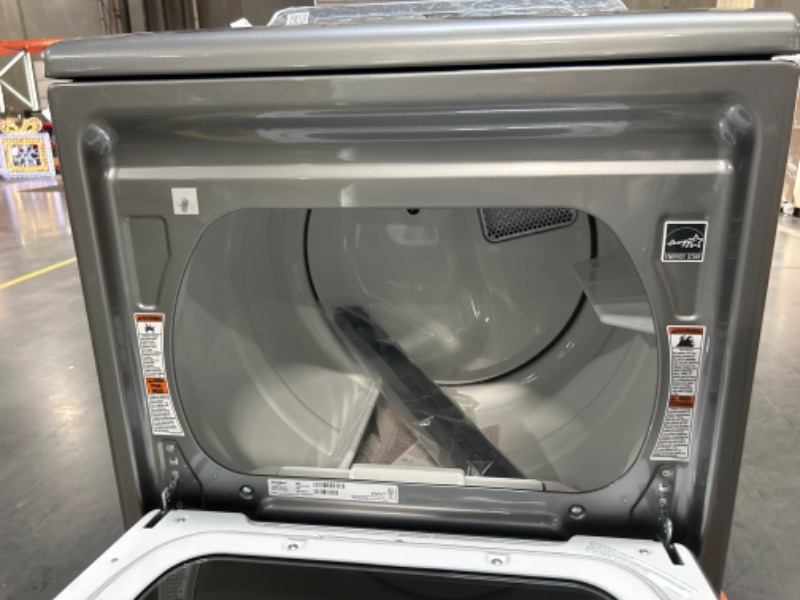 Photo 7 of Whirlpool Smart Capable 7.4-cu ft Steam Cycle Smart Electric Dryer (Chrome Shadow) ENERGY STAR