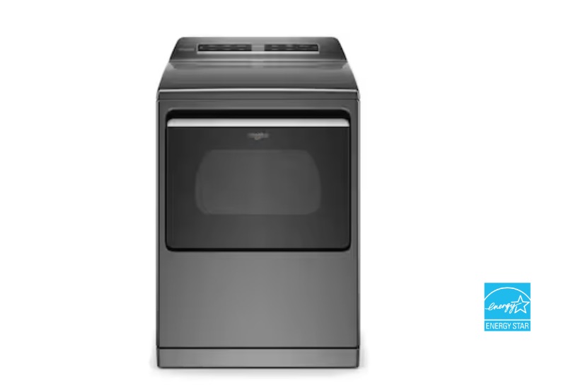 Photo 1 of Whirlpool Smart Capable 7.4-cu ft Steam Cycle Smart Electric Dryer (Chrome Shadow) ENERGY STAR