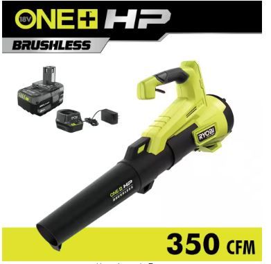 Photo 1 of * not battery * see all images * 
ONE+ HP 18V Brushless 110 MPH 350 CFM Cordless Variable-Speed Jet Fan Leaf Blower w/ 4.0 TOOL ONLY