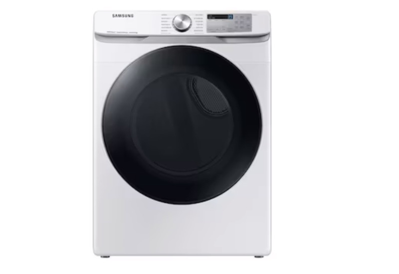 Photo 1 of Samsung 7.5-cu ft Stackable Steam Cycle Smart Electric Dryer (White)