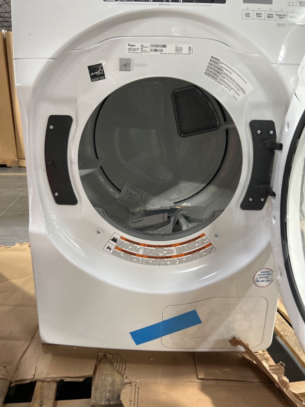 Photo 8 of Whirlpool 7.4-cu ft Stackable Electric Dryer (White) ENERGY STAR