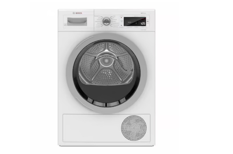 Photo 1 of Bosch 500 Series 3.9-cu ft Stackable Ventless Smart Electric Dryer (White) ENERGY STAR