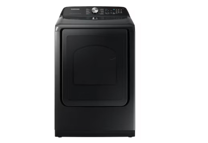 Photo 1 of Samsung 7.4-cu ft Steam Cycle Smart Electric Dryer (Brushed Black)