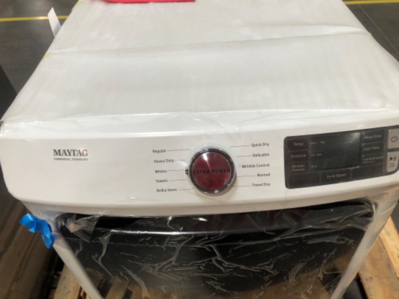 Photo 3 of **PARTS ONLY DOES NOT FUNCTION PROPERLY**
Maytag 7.3-cu ft Stackable Electric Dryer (White) ENERGY STAR