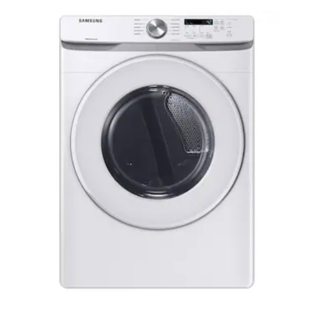 Photo 1 of Samsung 7.5-cu ft Stackable Electric Dryer (White)