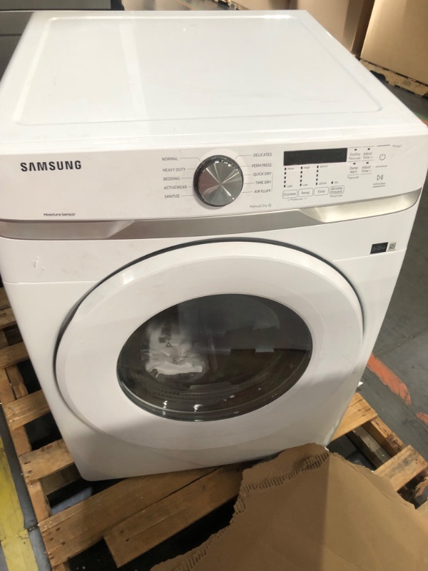 Photo 2 of Samsung 7.5-cu ft Stackable Electric Dryer (White)