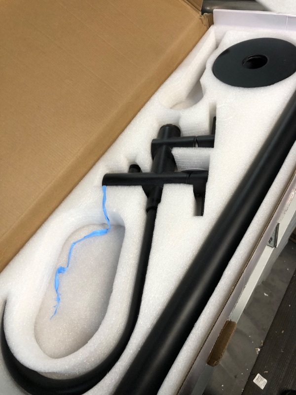 Photo 2 of ***MISSING PARTS***Aolemi Floor Mount Bathtub Faucet Freestanding Tub Filler Matt Black