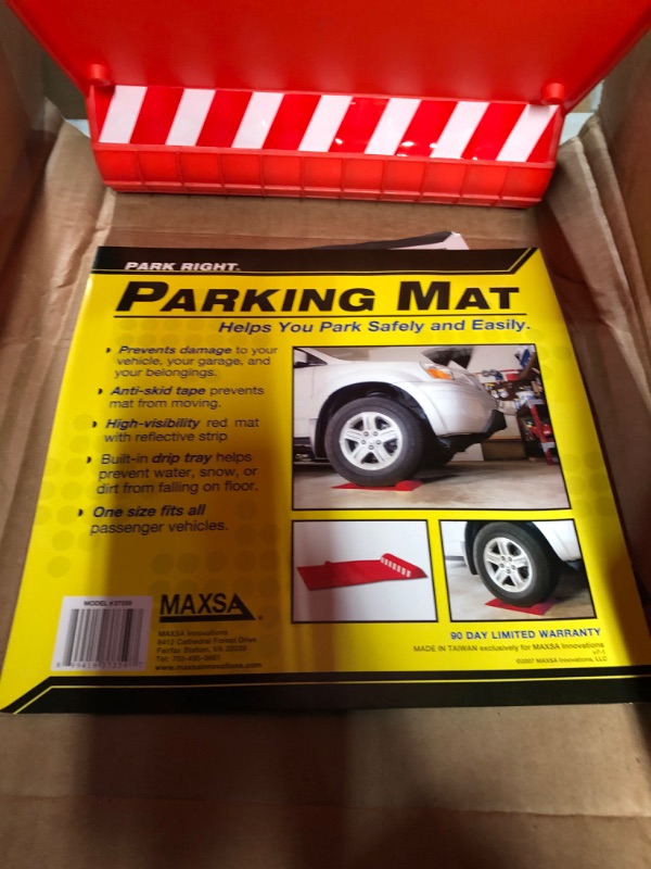 Photo 5 of Maxsa 37359-RS Park Right Perfect Parking Self Adhesive Anti-skid Parking Mat for Cars and Trucks, 21" x 11" x 2",