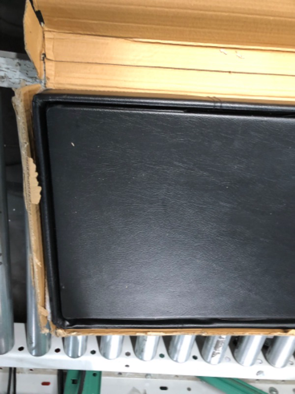 Photo 4 of * missing piece * used item * 
YOUDENOVA 43 Inches Folding Storage Ottoman Bench, Storage Chest Foot Rest Stool with Wooden Divider,  Black 43”L x 15”W x 15”H