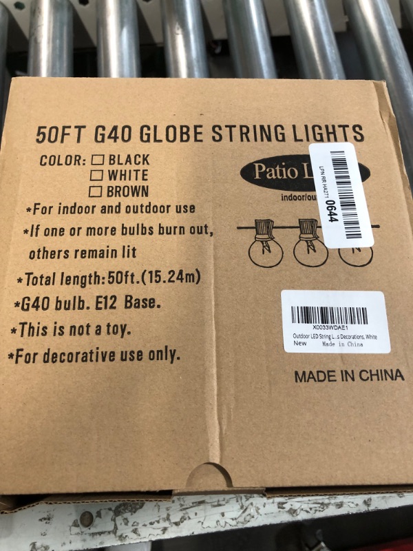 Photo 4 of 100ft 2-Pack Outdoor G40 LED Globe String Lights Dimmable Waterproof Shatterproof Light Strings with 52 Bulbs Connectable 