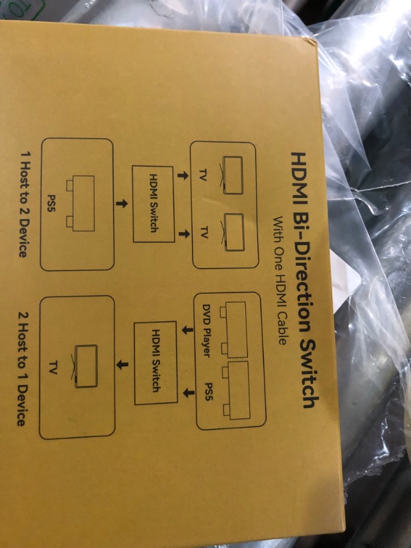 Photo 2 of HDMI Switch 4K@60Hz Splitter?with 3.9FT HDMI Cable?, GANA Aluminum Bidirectional HDMI Switcher 2 in 1 Out, HDMI Hub for 3D, HDCP2.2, HDR, 