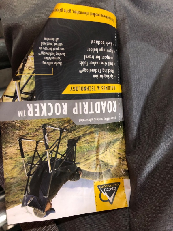 Photo 1 of GCI Outdoor Roadtrip Rocker Collapsible Rocking Chair & Outdoor Camping Chair One Size Green, Gray, Black