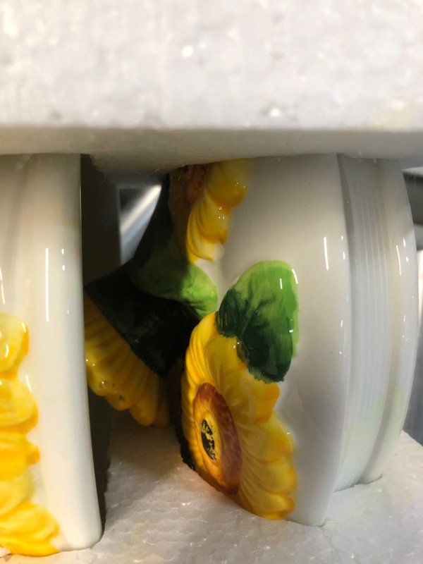 Photo 3 of 3-D Sunflower Hand Painted Cookie Jar, 83076 by ACK