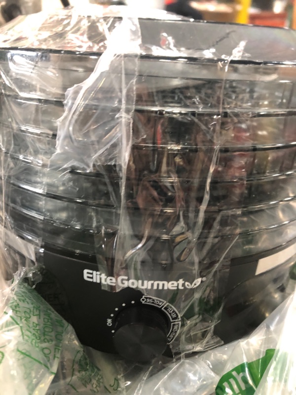 Photo 2 of **NONREFUNDABLE**FOR PARTS OR REPAIR**SEE NOTES**
Elite Gourmet EFD319 Food Dehydrator, 5 BPA-Free 11.4" Trays Adjustable Temperature Controls, Jerky, Herbs, Fruit, Veggies, Dried Snacks, Black