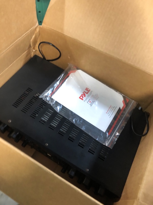 Photo 1 of Wireless Home Audio Amplifier System-Bluetooth Compatible Sound Stereo Receiver Amp - 6 Channel 600Watt Power, Digital LCD, Headphone Jack, 1/4'' Microphone in USB SD AUX RCA FM Radio-Pyle PTA66BT.5