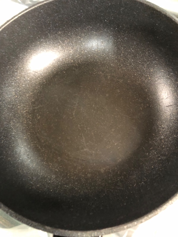 Photo 2 of (PAN ONLY) Bielmeier Hand Hammered Wok pan 14.1",Carbon Steel Wok with Wok Ring, Round Bottom Woks and Stir Fry Pans 