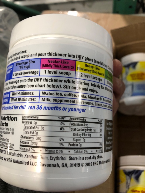 Photo 3 of (EXP: 01/09/26) Clear DysphagiAide Thickener Powder (180 Serving, 8.89 Oz) Instant Thickener for Liquids and Foods (8.89 Ounce (Pack of 3))