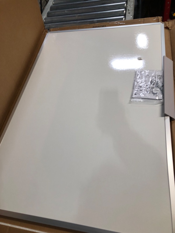 Photo 4 of (PARTS ONLY NON REFUNDABLE) Mead Whiteboard, White Board, Dry Erase Board, 3' x 2', Silver Aluminum Frame (85356)
