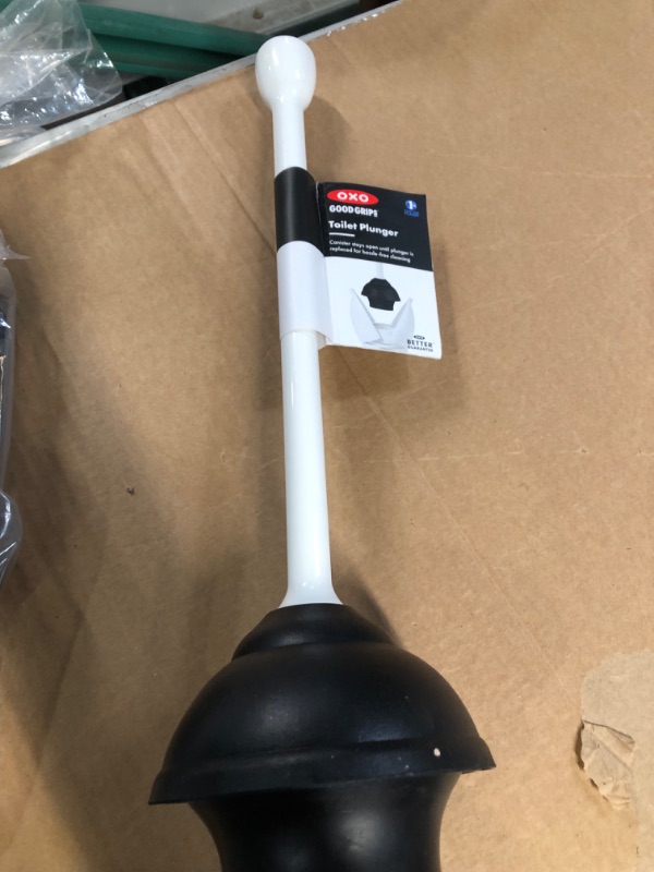 Photo 4 of ***PLUNGER ONLY**** OXO Good Grips Toilet Plunger with Holder & Good Grips Toilet Brush White Plunger + Toilet Brush