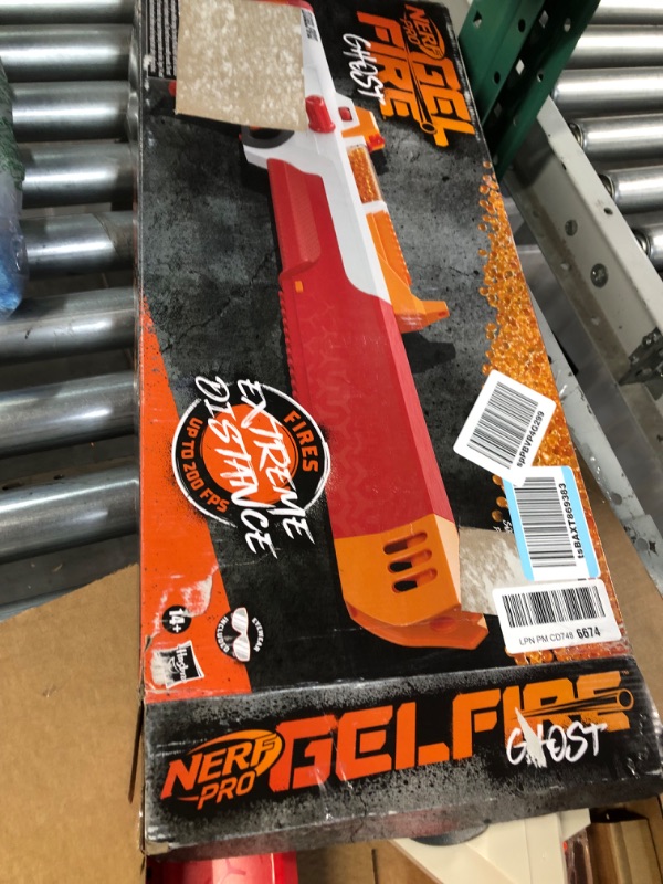 Photo 2 of Nerf Pro Gelfire Ghost Bolt Action Blaster, Removable Boost Barrel, 5000 Gel Rounds, 100 Round Integrated Hopper, Eyewear, Ages 14 & Up